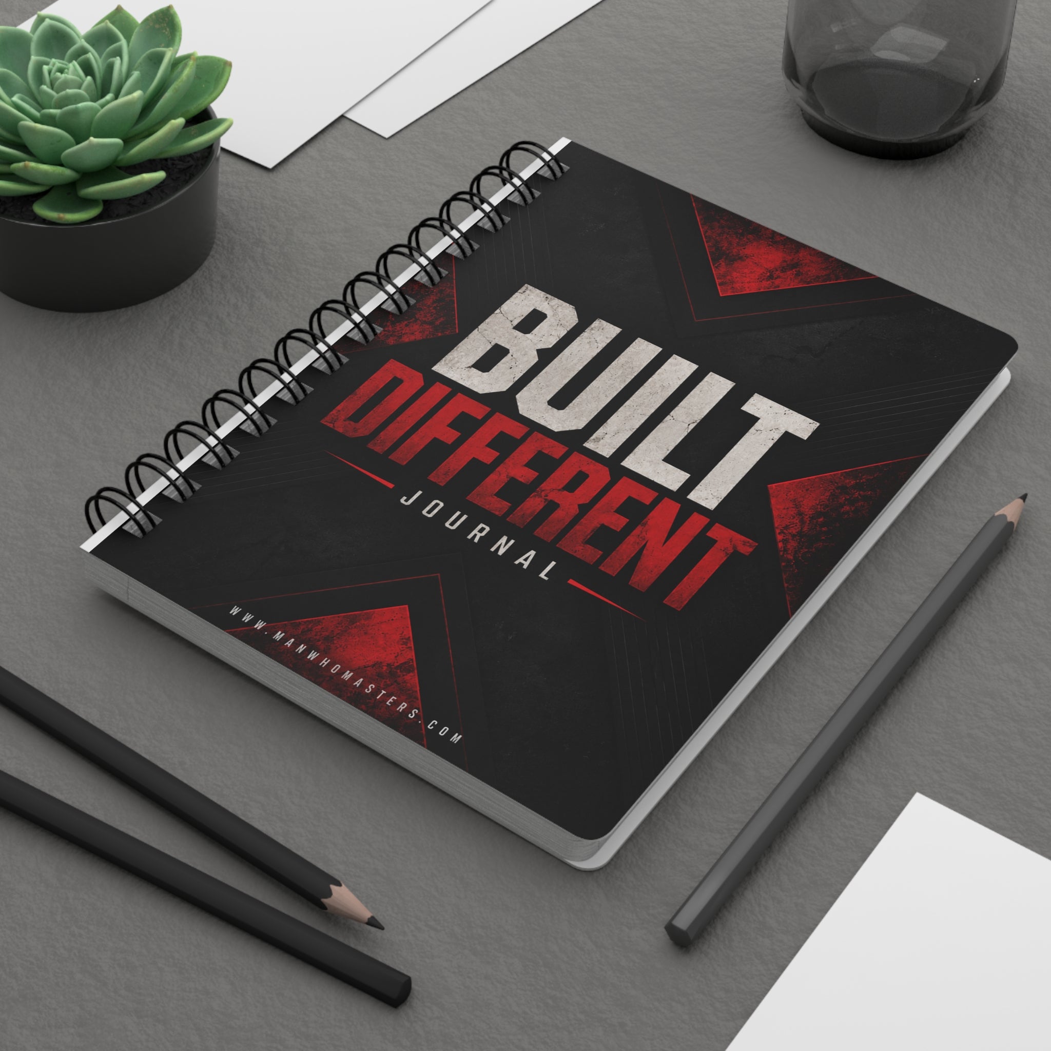 Built Different— Spiral-Bound Christian Devotional Notebook