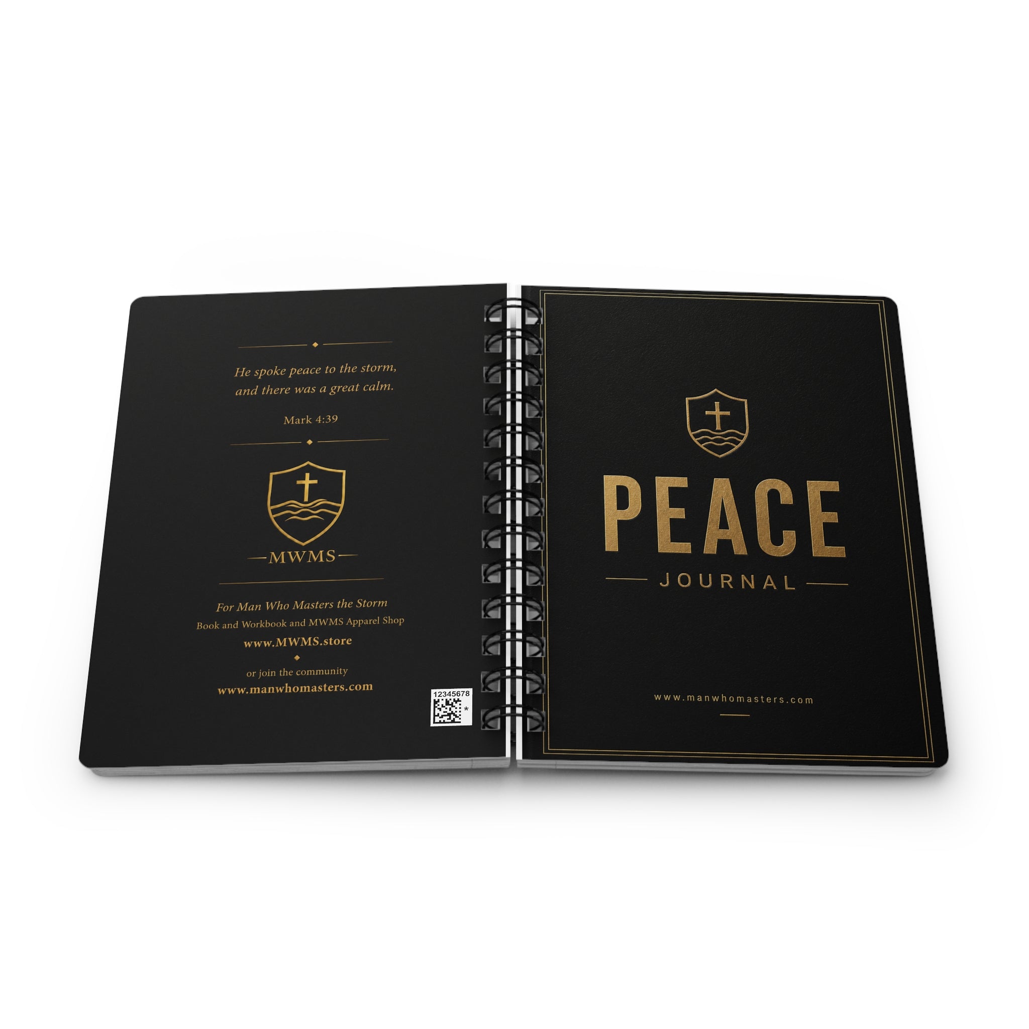 PEACE.— Spiral-Bound Christian Devotional Notebook