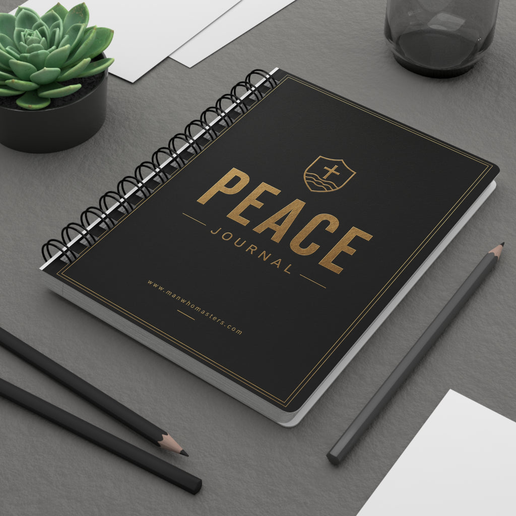 PEACE.— Spiral-Bound Christian Devotional Notebook