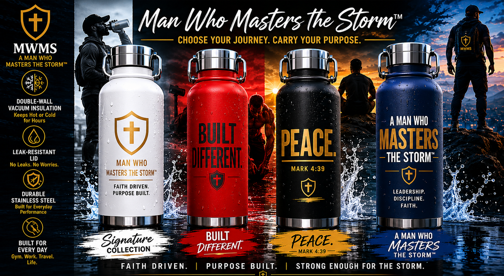 A Man Who Masters the Storm™ Performance Vacuum Insulated Bottle — 22oz Stainless Steel