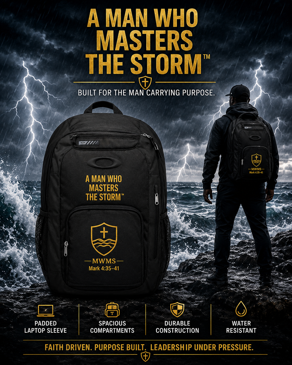A Man Who Masters the Storm™ Executive Backpack
