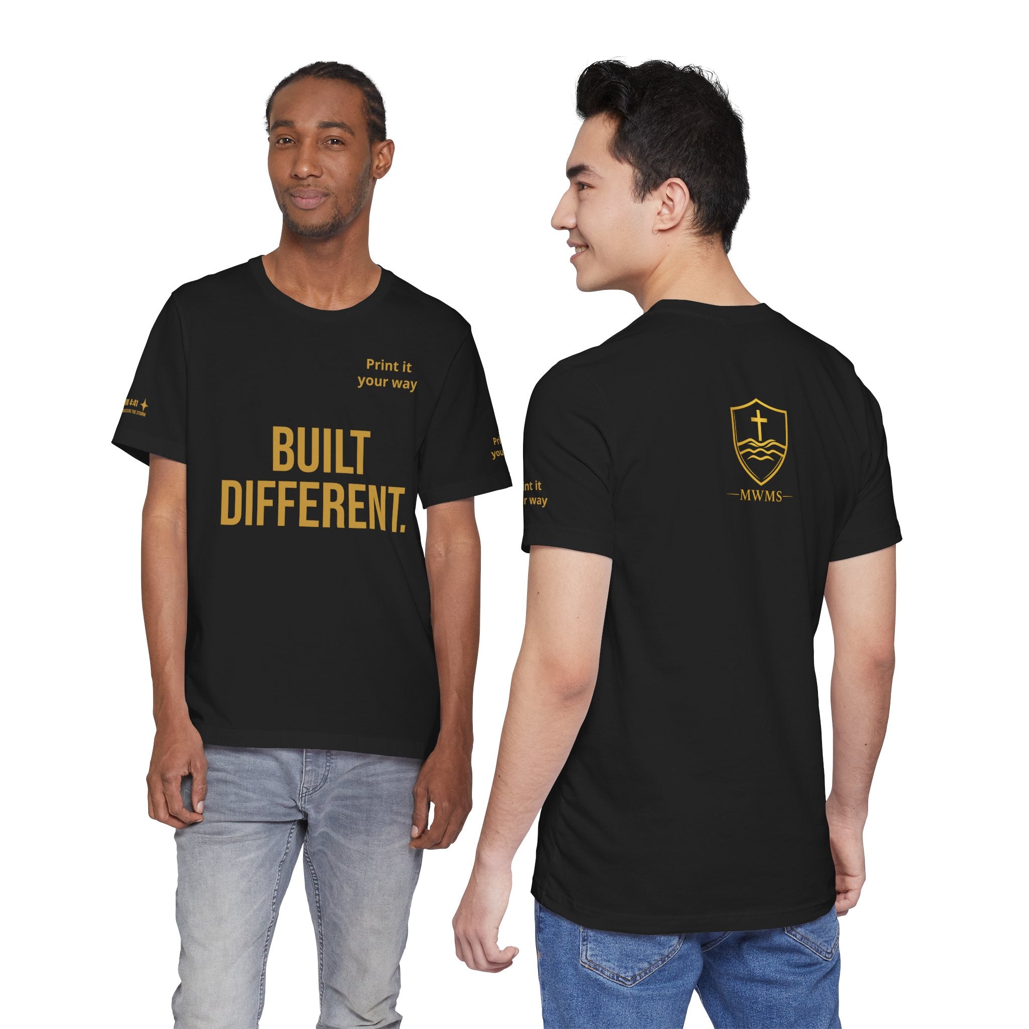 Personalized- BUILT DIFFERENT. | Master the Storm™ Graphic Tee