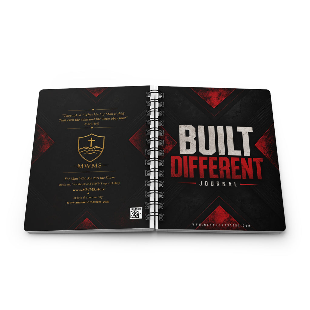 Built Different— Spiral-Bound Christian Devotional Notebook