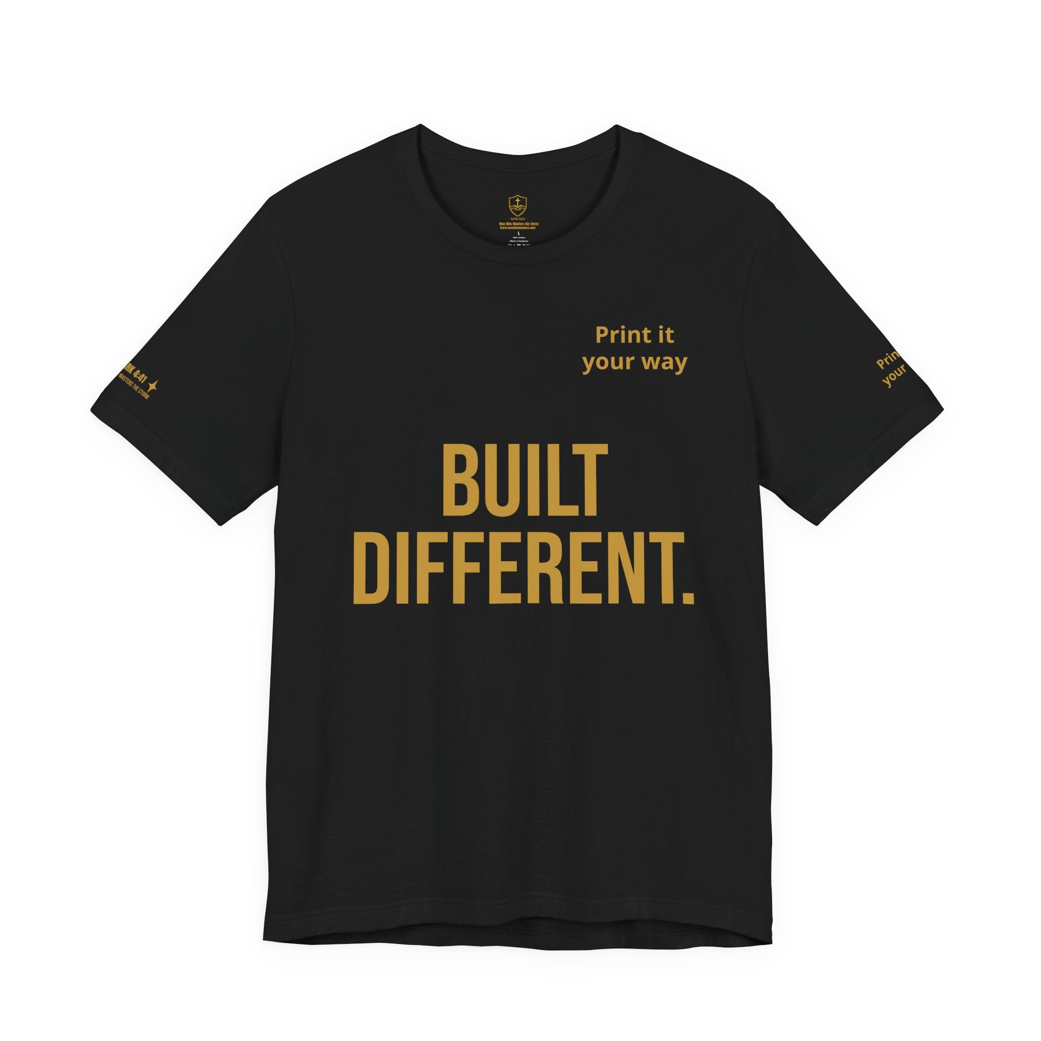 Personalized- BUILT DIFFERENT. | Master the Storm™ Graphic Tee