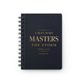 A Man Who Masters the Storm Journal — Spiral-Bound Christian Devotional Notebook